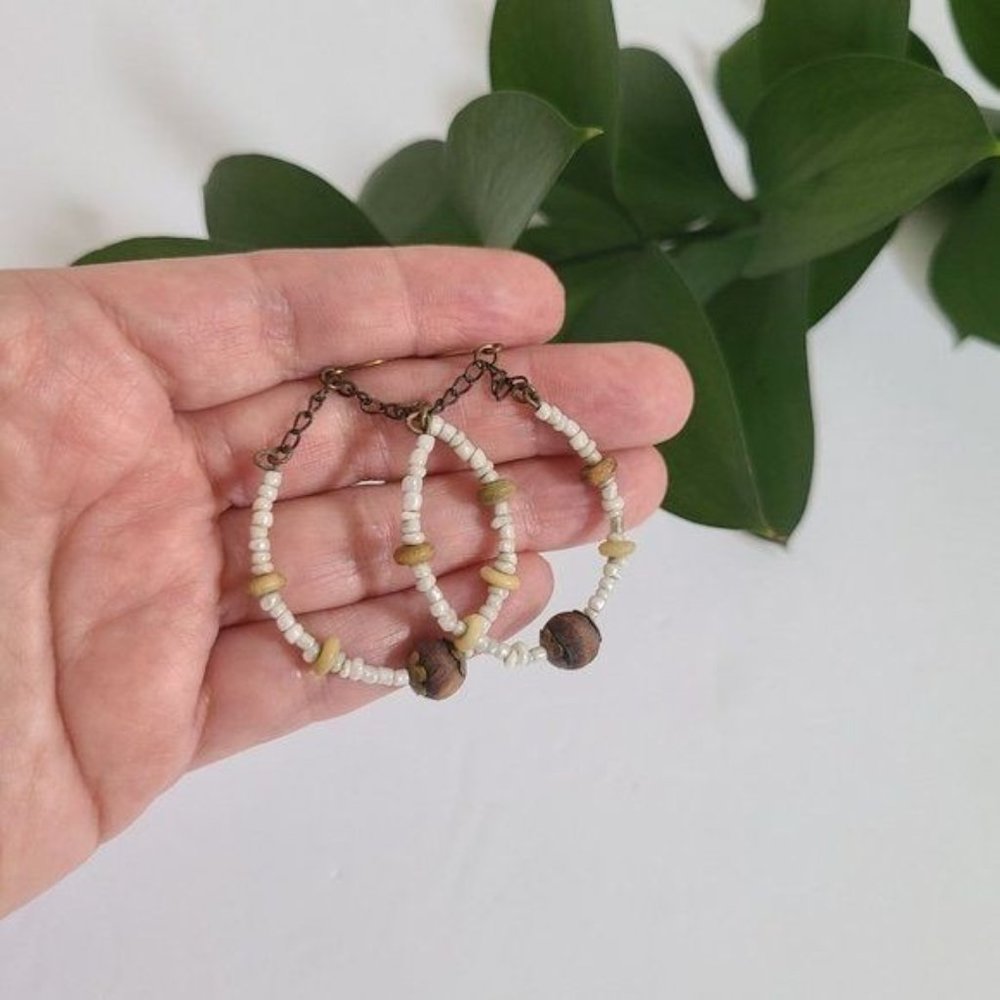 Beaded Hoop Earrings